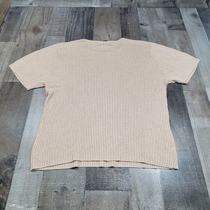 Harold's Women's Vintage 100% Silk Belted Button Up Blouse Cream Size 8